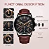 LIGE Mens Watches Fashion Waterproof Sports Chronograph Analogue Quartz Stainless Steel Leather Bracelet Wristwatch #5