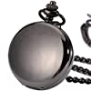 BestFire Pocket Watch Vintage Smooth Quartz Pocket Watch Classic Fob Watch with Short Chain for Men Women - Gift for Birthday Anniversary Day Christmas Fathers Day #1