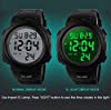 Mens Sports Digital Watches, 5 ATM Waterproof Sport Watch with Alarm Black Big Face Running Military Wrist Watch with LED Backlight for Men by RSVOM #3